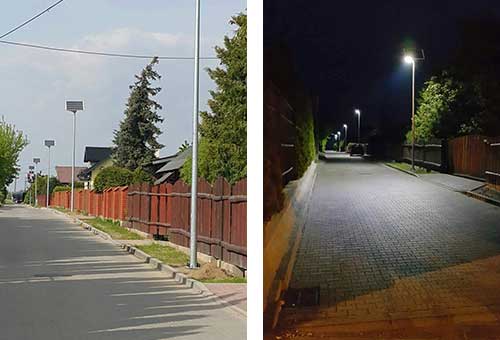 NH100 20W integrated solar street light installation for main road project