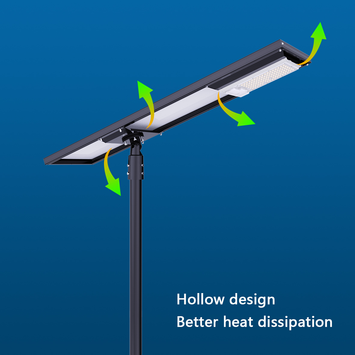 Hollow-out chassis design for heat dissipation
