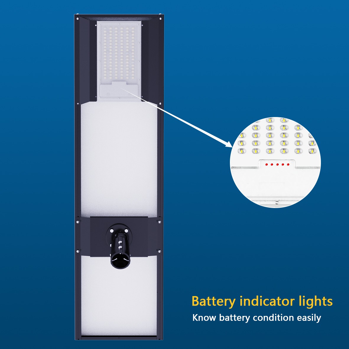 Smart battery indicator lights