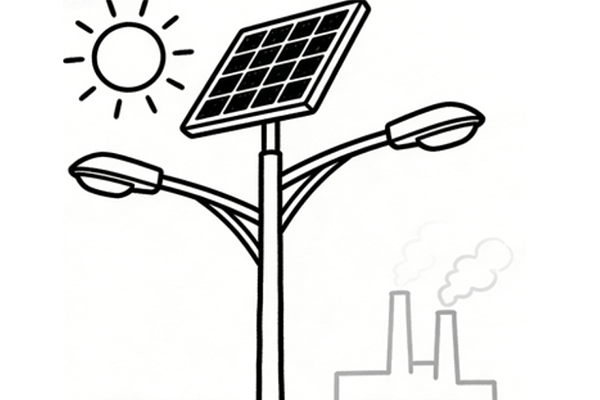 Solar street light stick figure Solar street light stick figure