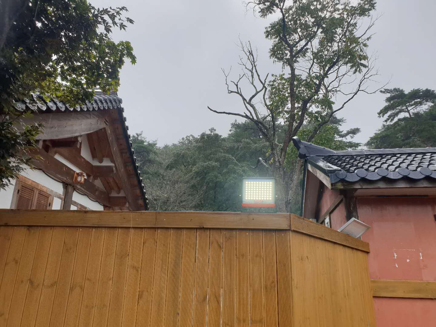 Solar Beatle Light Real Installation RS-BL40000 solar garden light real-world installation effect