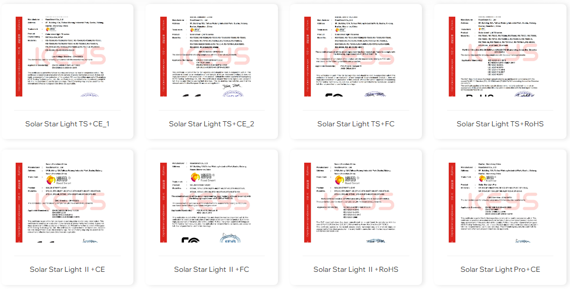 Relevant Certifications for All in One Solar Street Lights.png