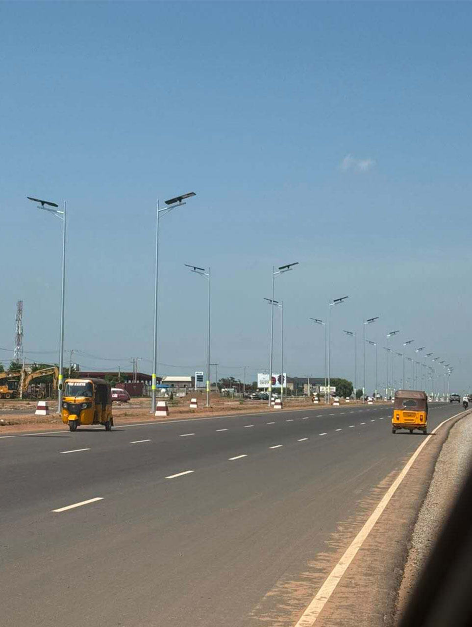 Nigeria highway solar street lighting project with ST2-160 solar street lights Nigeria highway solar street lighting project with ST2-160 solar street lights